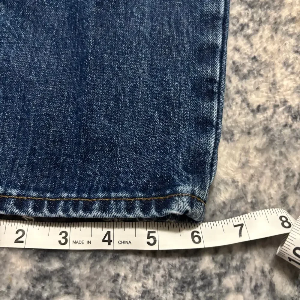 J.Crew 404 Straight Leg Jeans Mens W32 L34 Dark Wash Denim